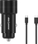 AlzaPower Car Charger P520 USB + USB-C Power Delivery black + Core USB-C (M) 2.0 to Micro USB (M) 2A - Set