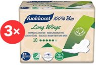 VUOKKOSET 100% BIO Long Wings Thin 3 × 10pcs - Sanitary Pads