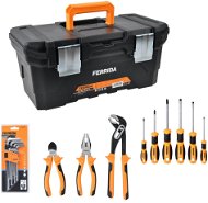 FERRIDA Tool Box 40.8cm + Screwdrivers Set, 6pcs + Pliers Set, 3pcs + Hex Key, Set 9pcs - Tool Set