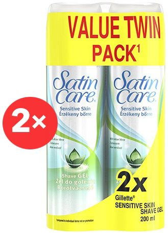 GILLETTE Satin Care Sensitive 4 × 200 ml - Dámský gel na holení - Hlavní obrázek