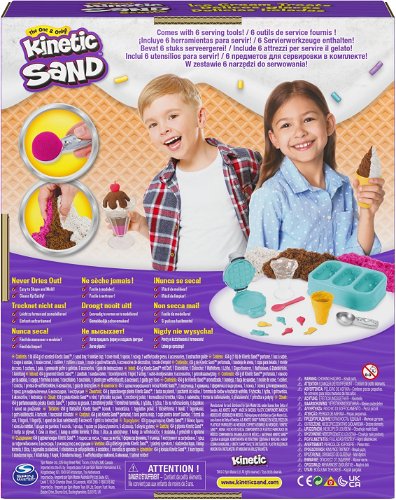 Kinetic Sand Scented Ice Cream Scoops + Sea Play Set - Kinetic