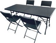 La Proromance Folding Table R180 + 4 db Folding Chair R41 - Kerti bútor