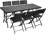 La Proromance Folding Table R180 + 6 db Folding Chair R41 - Kerti bútor