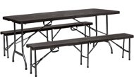 La Proromance Folding Table W180 + 2 db Folding Bench W180 - Kerti bútor