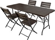 La Proromance Folding Table W180 + 4 db Folding Chair W43 - Kerti bútor