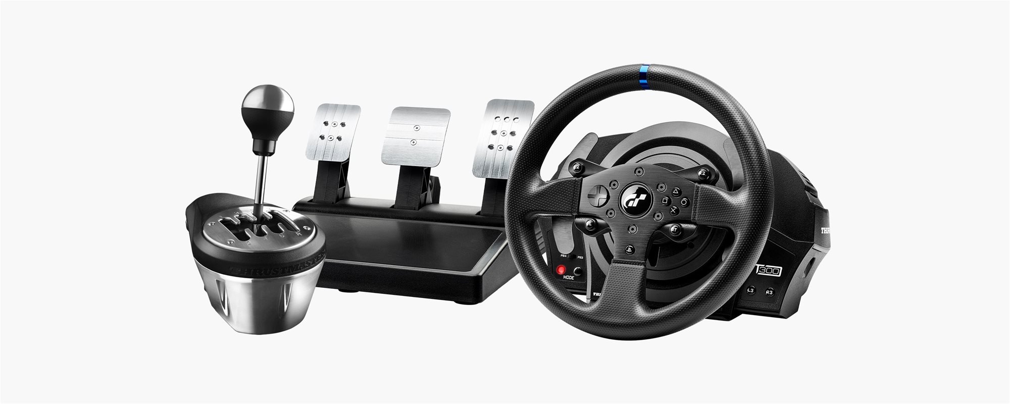 Thrustmaster T300 RS GT Edition + TH8A Add-on Shifter - Steering
