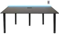 SYBERDESK PRO XXL, 165 × 68 × 73 – 76 cm, LED, čierny - Herný stôl