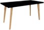 SYBERDESK 132 cm x 65 cm - Eiche Massivholz Beine - LED - schwarz - Spieltisch