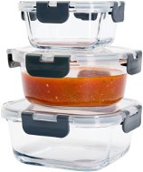 Siguro Tárolóedény-készlet Glass Seal 0,3 l + 0,6 l + 0,8 l, 3 db - Ételtároló doboz szett