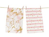 Butter Kings, set of 2pcs, Pink and Gold - Dish Cloth
