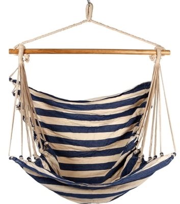 MONKEY Hanging Chair blue/white - Garden Armchair - Main image