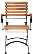 PARKLIFE Összecsukható szék karfával barna/fekete - Kerti szék