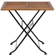 PARKLIFE Skladací stôl 80 × 80 cm čierna/hnedá - Záhradný stôl