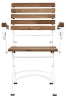 PARKLIFE Összecsukható szék karfával, barna/fehér - Kerti szék