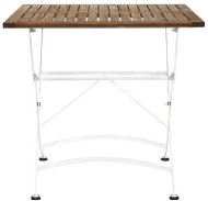 PARKLIFE Összecsukható asztal 80x80 cm fehér/barna - Kerti asztal