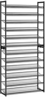 Houseland Dancer metal, 12 shelves, black - Shoe Rack