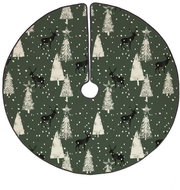 Butter Kings Mat under the tree deer in the forest - Christmas Tree Mat