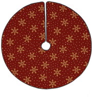 Butter Kings Placemat under the tree golden snowflakes - Christmas Tree Mat