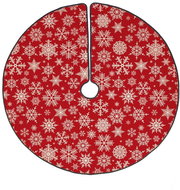 Butter Kings Tree mat freezy snowflakes red - Christmas Tree Mat