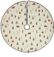Butter Kings Mat under the tree getting xmas tree - Christmas Tree Mat