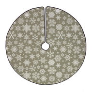 Butter Kings Tree mat freezy snowflakes khaki - Christmas Tree Mat