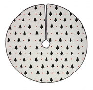 Butter Kings Placemat red dot and black trees - Christmas Tree Mat