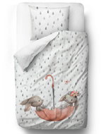 Butter Kings Forest School-Bunnies in the Rain 140 × 200/90 × 70 cm - Children's Bedding