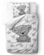Butter Kings grey teddy 140 × 200/90 × 70 cm - Children's Bedding