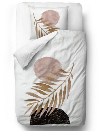 Butter Kings glossy leaf 140 × 200/90 × 70 cm - Bed Linen - Main image