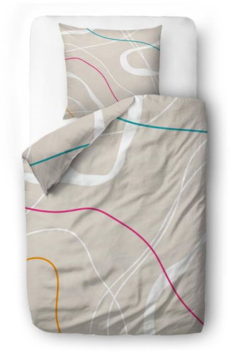 Butter Kings Reversible beige abstraction 140 × 200/90 × 70 - Bed Linen - Main image