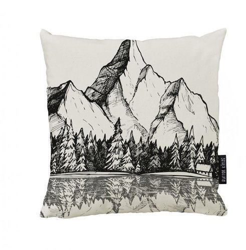 Butter Kings cabin in the mountains, canvas cotton - Pillowcase - Main image