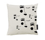 Butter Kings many faces, canvas cotton - Pillowcase