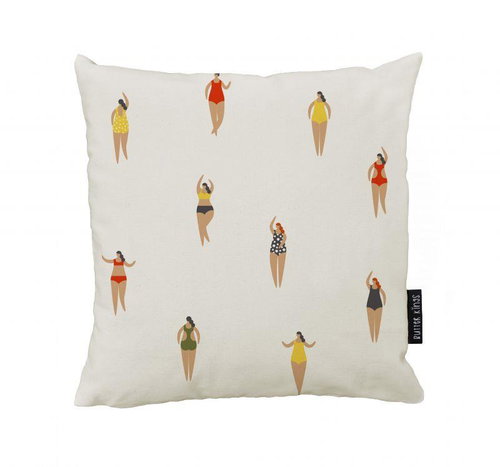 Butter Kings swimming ladies, canvas cotton - Pillowcase - Main image