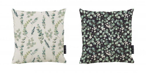 Butter Kings Set of 2 pillowcases eucalyptus branches, canvas cotton - Pillowcase - Main image