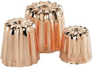 de Buyer 6820.45N Scalloped canelés copper, 4,5 cm - Baking Mould
