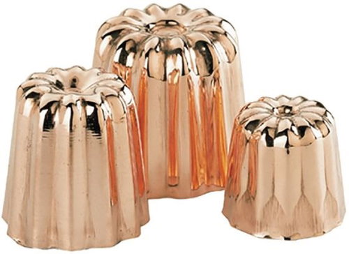 de Buyer 6820.45N Scalloped canelés copper, 4,5 cm - Baking Mould - Main image