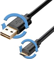 BlitzWolf Reversible Micro USB - sided connectors, 1m, black - Data Cable