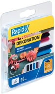 RAPID Tyčinky lepící O7 x 90 mm, barevné, 36ks, blistr, bílá, červená, modrá, černá - Náplň do tavné pistole