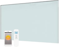 InfraTherm Wall-mounted glass infrared panel GLASS 700 W white 120 × 60 cm, WiFi, thermostat - Infrared Heater Panel