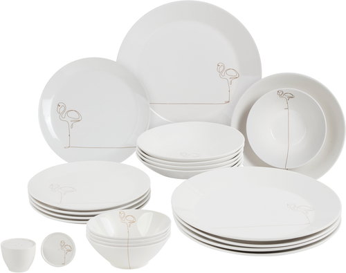 by inspire Flamingo 18pcs Dining Set - Dish Set - Main image