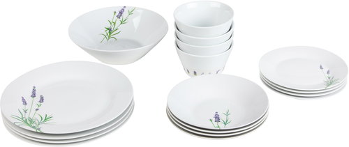 By Inpire Lavender Dining Set, 17pcs - Dish Set - Main image