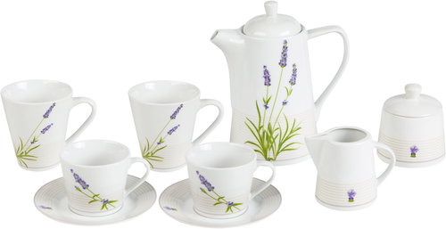 By Inspire "Lavender" Serving Set for Tea and Coffee, 11pcs - Dish Set - Main image