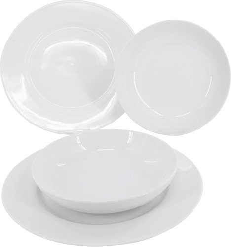 by inspire Dining Set 4 pcs Jumbo (2 pcs Pasta Plate Jumbo + 2 pcs Shallow Plate Jumbo) - Dish Set - Main image