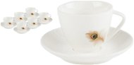 by inspire Set of Coffee Cups with Saucers 100ml 6pcs Peacock Motif - Set of Cups