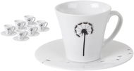 by inspire Set of Cups and Saucer with Dandelion Seed 160ml 6pcs - Set of Cups