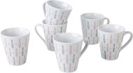 By Inspire Set of Tea Mugs with Feather Decoration, 6pcs - Mug