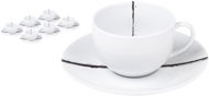 By Inspire Set of Coffee Cups with Saucers BRUSH 6pcs 150ml - Set of Cups