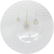 by inspire Shallow plate Cross Christmas, 27cm, silver flake - Plate