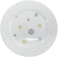 by inspire Dessert plate Cross Christmas, 19cm, silver snowflake - Plate
