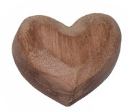 by inspire Wooden decoration Heart 10 cm, dark - Decoration